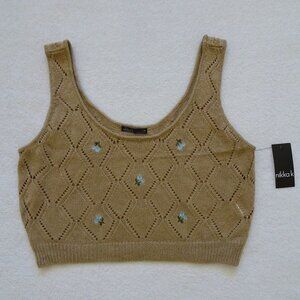 Nikka K Knit Tank Crop Top Size XL
